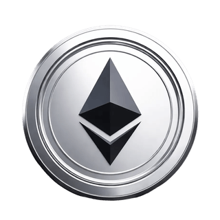 Élément graphique Ethereum ETH en position flottante
